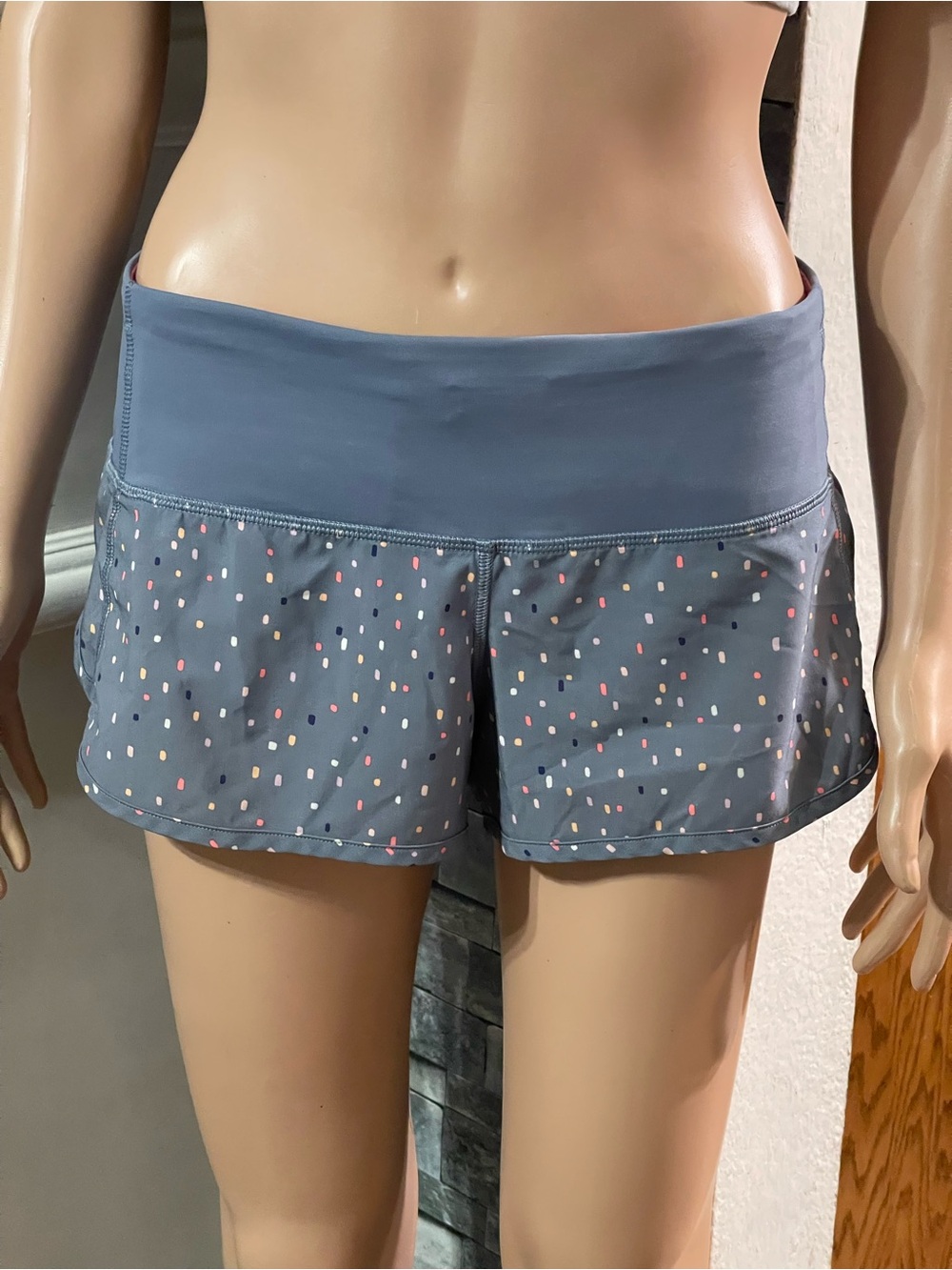 Lululemon" SeaWheeze Speed Short Confetti Cake Multi blue - Picture 3 of 8